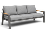 Belito Birmingham tuinbank 211 cm, antraciet aluminium, 3-zits, vooraanzicht