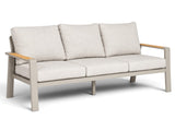 Belito Birmingham tuinbank 211 cm, taupe aluminium, 3-zits, vooraanzicht