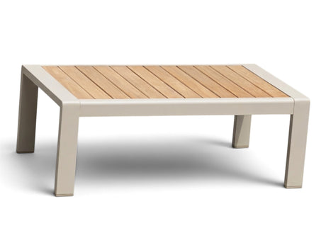 Belito® Lisa Coffee Table 121 x 60 cm – Champagne Taupe/Teak