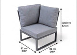 Belito Lotte Hoekelement | Antraciet | Aluminium | 82 cm Breed