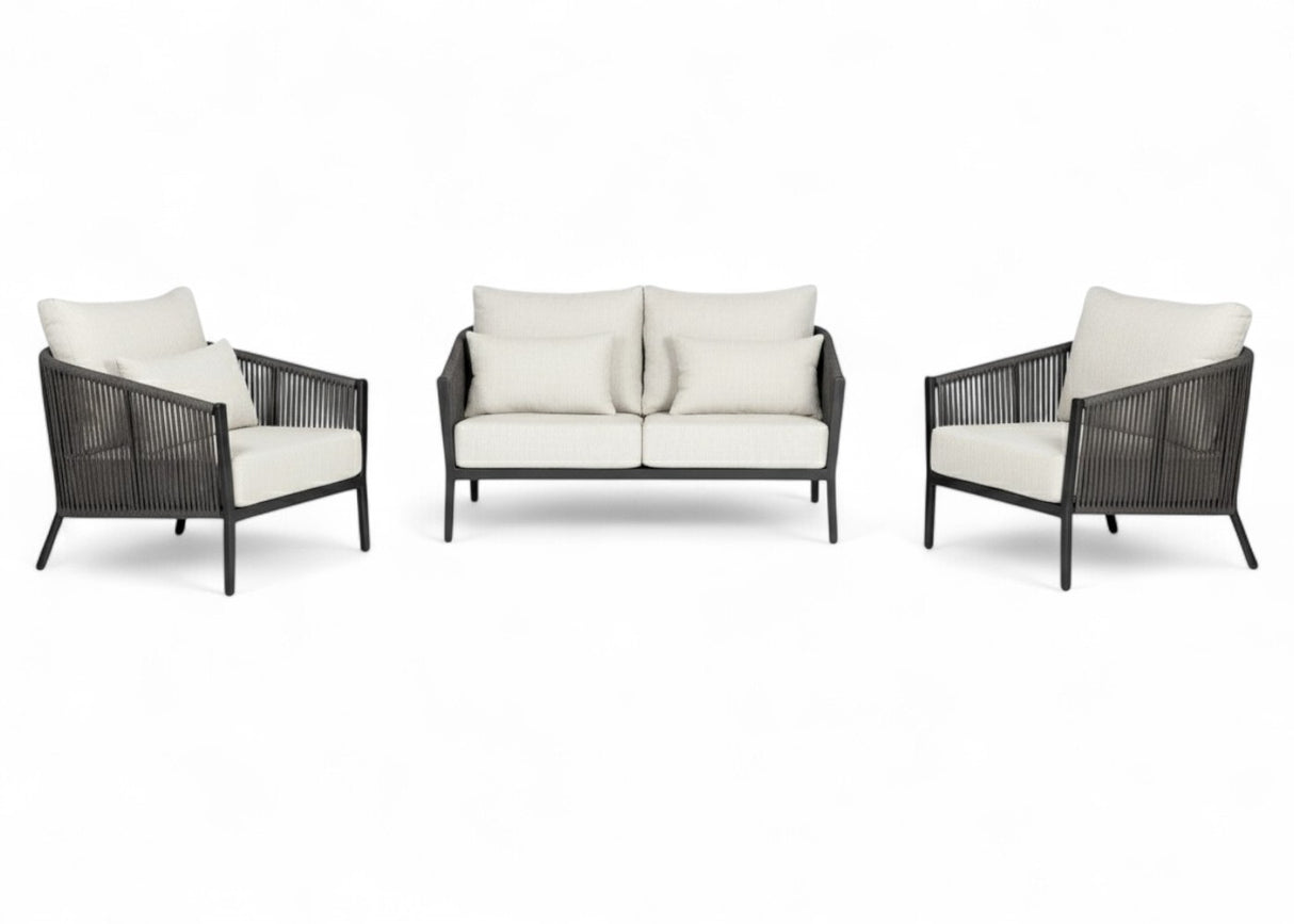 Aluminium Stoel-Bank Loungeset - Rope - Belito® Ouddorp - All-Weather - Nr.6