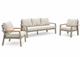 Belito Birmingham Loungeset Nr.3 | Taupe | 3-zits Bank + 2x Stoel | 5 Personen