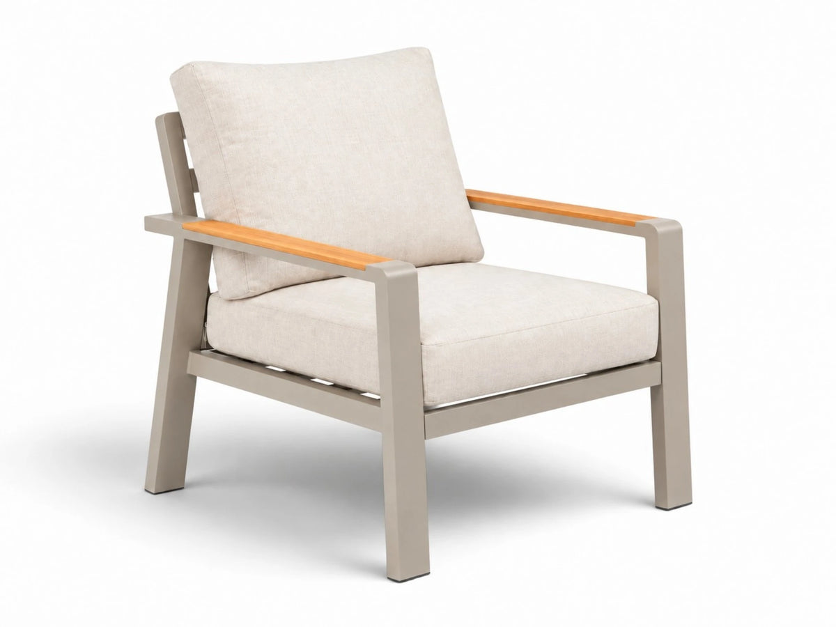 Belito Birmingham Loungeset Nr.1 | Taupe | 3-zits Bank + 2x Stoel + Tafel | 5 Personen