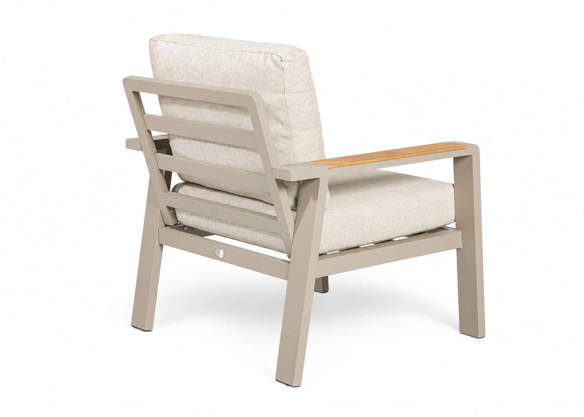 Belito Birmingham Loungeset Nr.1 | Taupe | 3-zits Bank + 2x Stoel + Tafel | 5 Personen