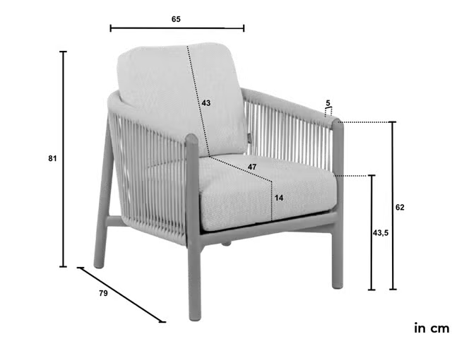 Apple Bee Bora Bora Low Dining Tuinset 7-delig - Taupe