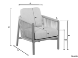 Apple Bee Bora Bora Low Dining Tuinset 7-delig - Taupe