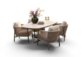 Apple Bee Bora Bora | Zanzibar Low Dining set | Sintered Stone 220cm | 5 Delig