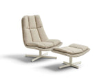 Apple Bee Cebu Loungestoel + Hocker | Oyster | Cotton Flower BEE WETT® Kussens
