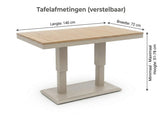 Belito Lotte Table - Taupe - High - Adjustable - 140 x 76 cm