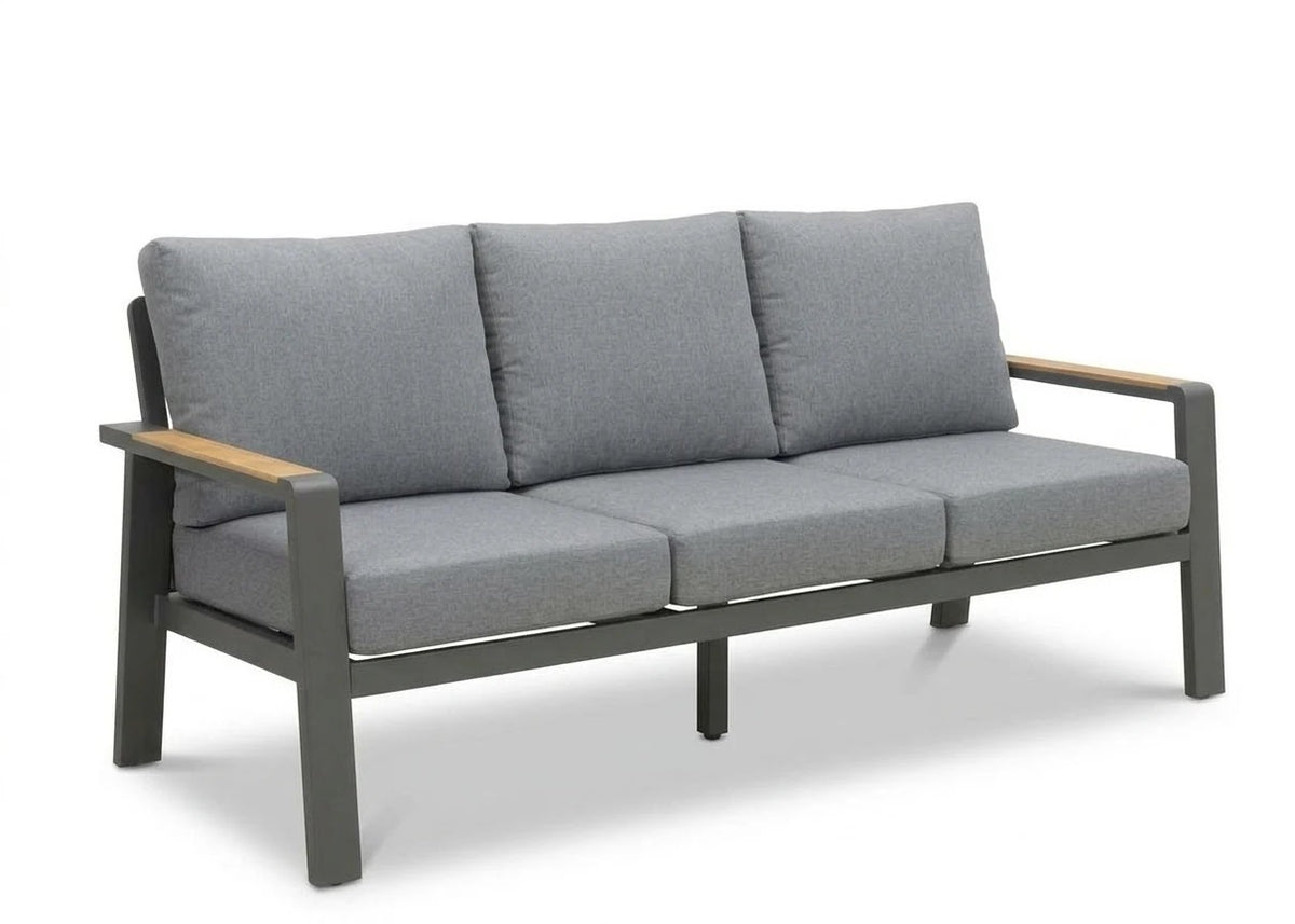 Belito Birmingham Loungeset Nr.1 | Antraciet | 3-zits Bank + 2x Stoel + Tafel | 5 Personen