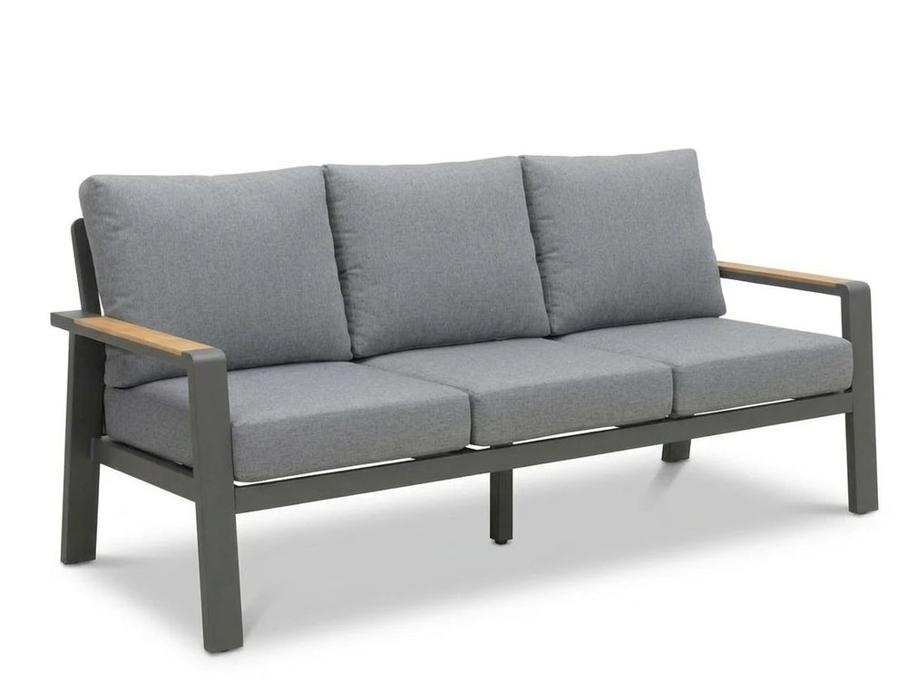 Belito Birmingham Loungeset Nr.2, Antraciet, 3-zits + 2-zits Bank + Stoel + Tafel, 6 Personen – foto 5