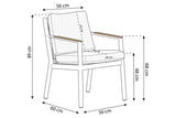 Belito Julia Dining Chair | Taupe | Aluminium & Rope