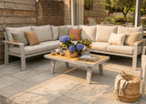 Belito Lotte Loungeset Hoekbank Nr. 1 | Taupe Aluminium | 288 x 220 cm | 6-persoons