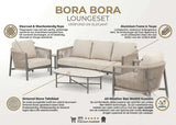 Apple Bee Bora Bora Lounge Set 5-piece No. 1 | Taupe Rope & Ceramic