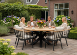 Apple Bee Condor 160cm dining rond tuinset 7-delig