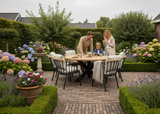 Apple Bee Condor 160cm dining rond tuinset 7-delig