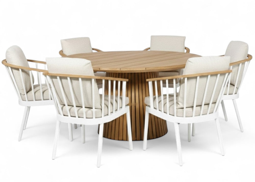 Daan tafel oyster diningset 150 cm 