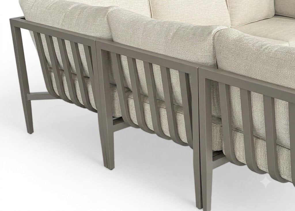 Belito Daan XL Loungeset | Aluminium | Taupe | 320x245 cm | Nr. 2 Links