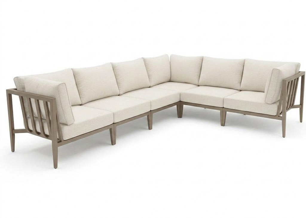 Belito Daan XL Loungeset | Aluminium | Taupe | 320x245 cm | Nr. 2 Links