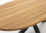 Ovale Teakhouten Tuintafel 240x120cm - Belito Mees Premium