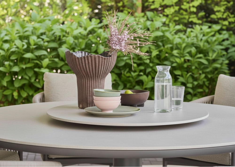 Apple Bee Lazy Susan Ø80 cm – Grey – Sintered Stone Draaiplateau