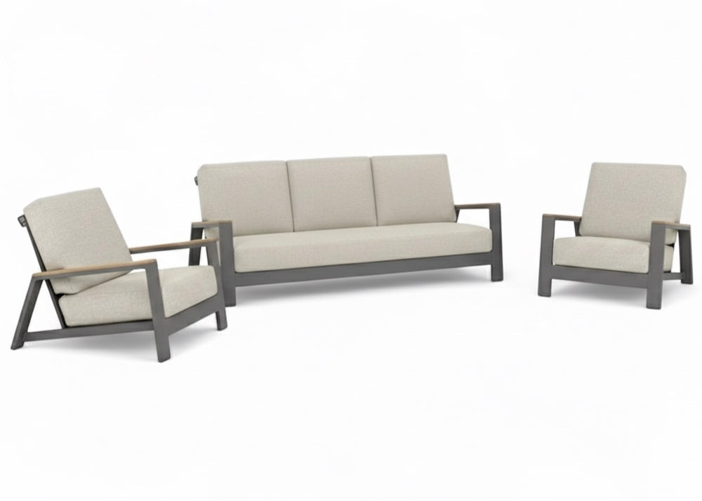 Apple Bee Spring Aluminium Loungeset 5 Persoons Taupe - Nr. 2