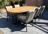 Apple Bee Milou Tuinset 6 persoons - 240 cm Ovaal - Aluminium