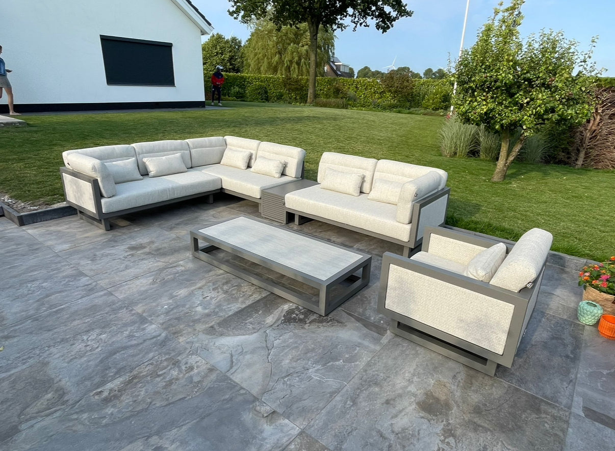 Apple Bee Santorini Loungeset 6-delig Nr.6 - Rechts Lang - Upholstered - 239 x 318 cm