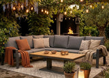 Belito Lotte Loungeset Hoekbank Nr. 10 Verstelbare Tafel | Antraciet Aluminium | 288 x 220 cm | 6-persoons
