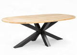 Ovale Teakhouten Tuintafel 240x120cm - Belito Mees
