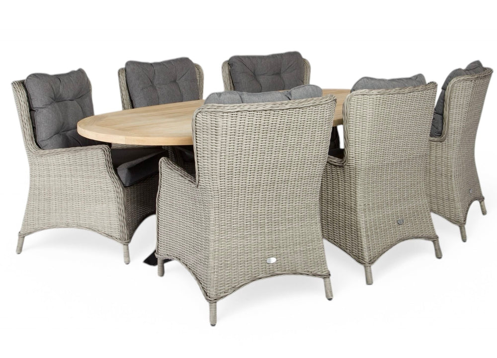 Belito® Milou/Mees tuinset 6 personen - 7 delig - 240 cm ovaal