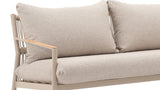 Belito Julia Loungeset 4-delig | 258 x 258 cm | Taupe Rope & Aluminium | Met Aluminium Koffietafel