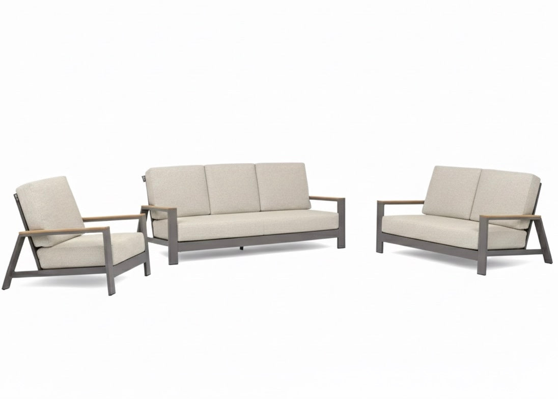 Apple Bee Spring Aluminium Loungeset 6 Persoons Taupe - Nr. 4