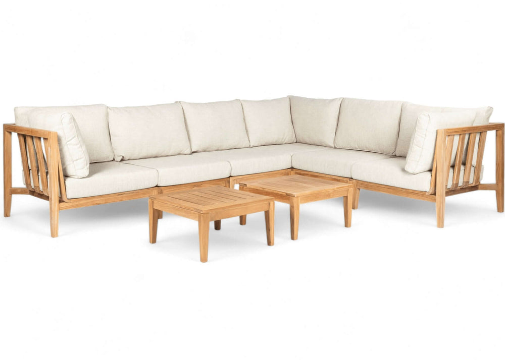 Teakhouten Hoek Loungeset Belito Daan - All-Weather - 8-delig