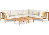 Teakhouten Hoek Loungeset Belito Daan - All-Weather - 8-delig