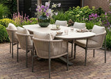 Apple Bee Bora Bora | Zanzibar Low Dining set | Sintered Stone 220cm | 5 Delig