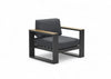 Garden Impressions Cube lounge tuinstoel - Carbon black