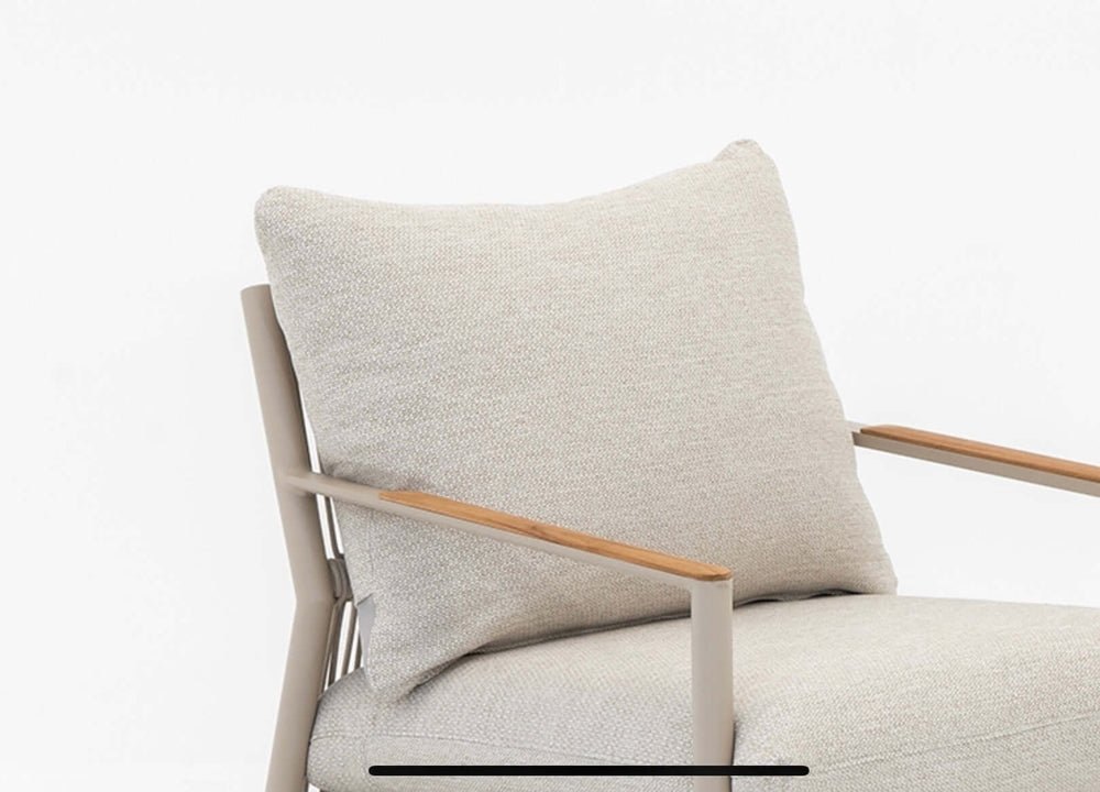 Aluminium Stoel-Bank Loungeset - Taupe Frame - Belito Julia - 3-delig