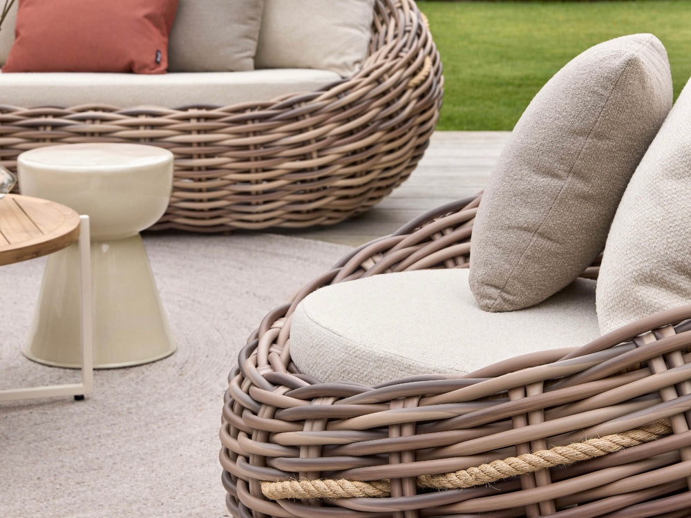 Apple Bee Cocoon Loungeset 5-delig | Bank, 2 Stoelen & Condor Tafelset | Biculair® Rope