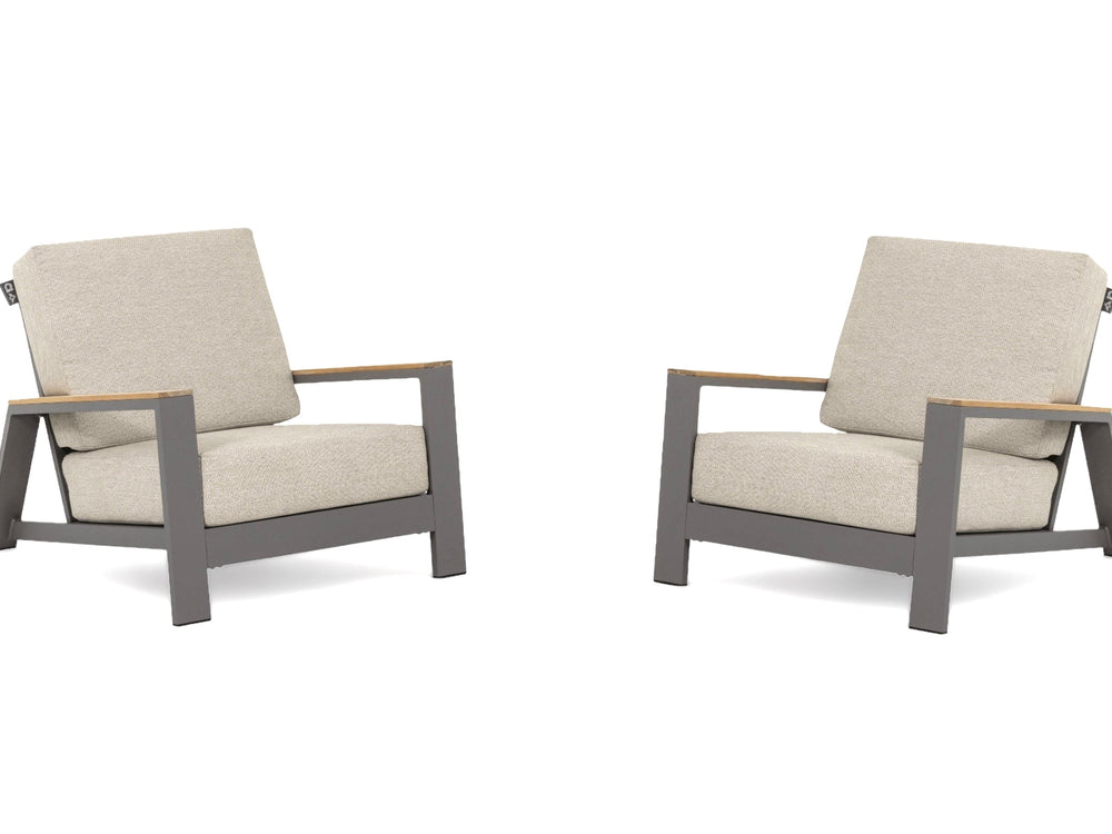 Apple Bee Spring Aluminium Loungeset 2 Persoons Taupe - Nr. 15