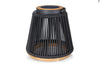 EasyLight Valentino sfeerlamp tuin solar - aluminium + teakhout - antraciet - 37 cm - koepelvorm