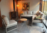 Aluminium Loungeset Hoekbank - Taupe Frame - 3 delig - Belito Lotte