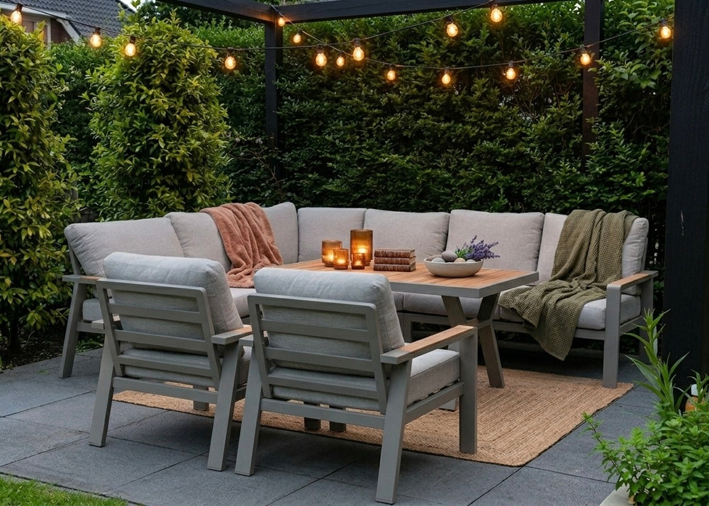 Belito Birmingham/Lotte Tuinstoel - Taupe Aluminium