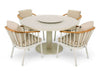 Apple Bee Condor dining tuinset 5-delig Oyster - Ø140cm