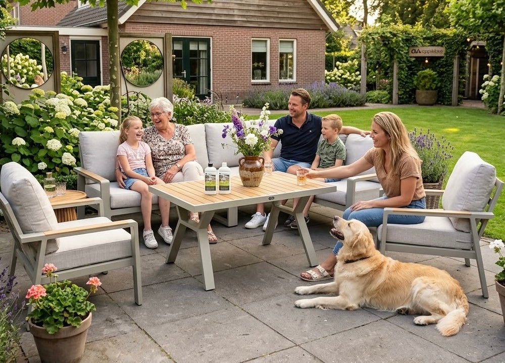 Belito Lotte Loungeset Hoekbank Nr. 4 | Taupe Aluminium | 288 x 220 cm | 6-persoons