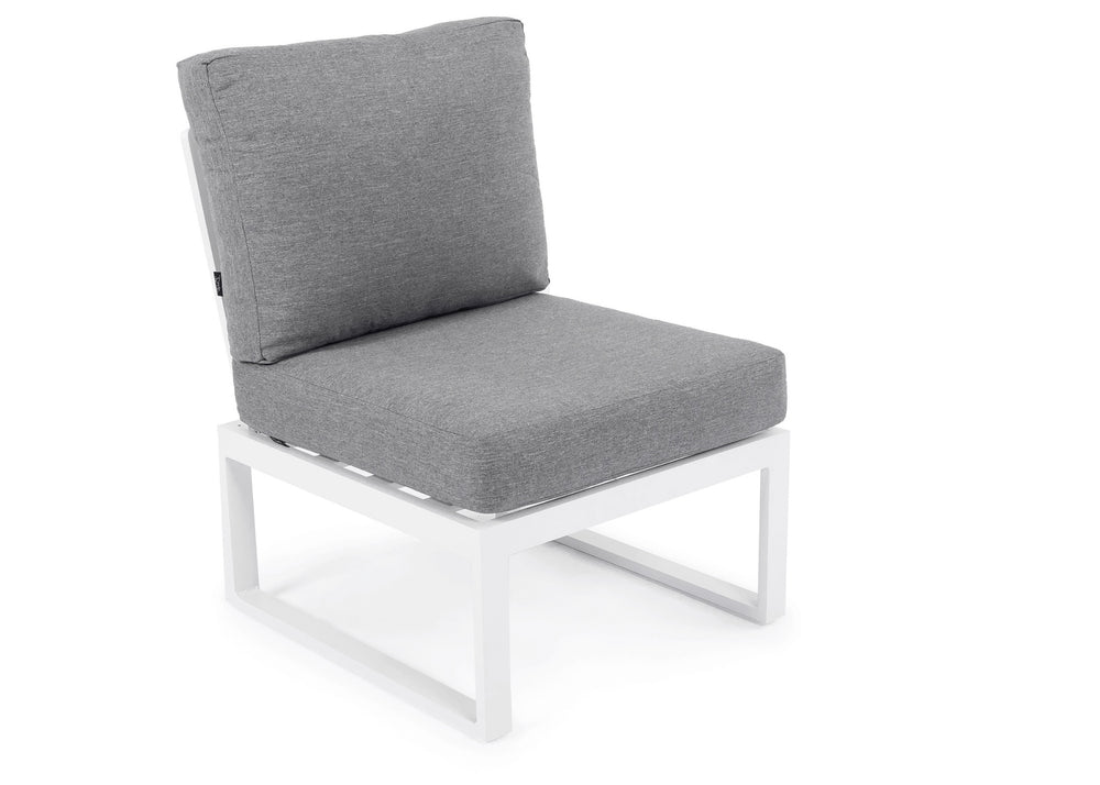 Lotte lounge midden element aluminium wit