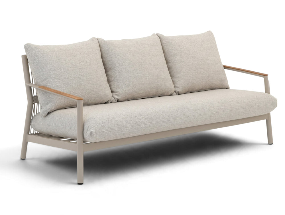 Belito Julia Lounge Sofa 198 cm | Taupe | Aluminium & Rope | 3-4 People