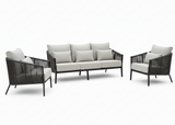 Belito® Ouddorp Aluminium Stoel-Bank Loungeset - Rope - All-Weather - 3-delig- Nr.4
