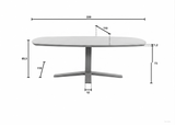 Apple Bee Bora Bora | Zanzibar Low Dining set | Sintered Stone 220cm | 5 Delig
