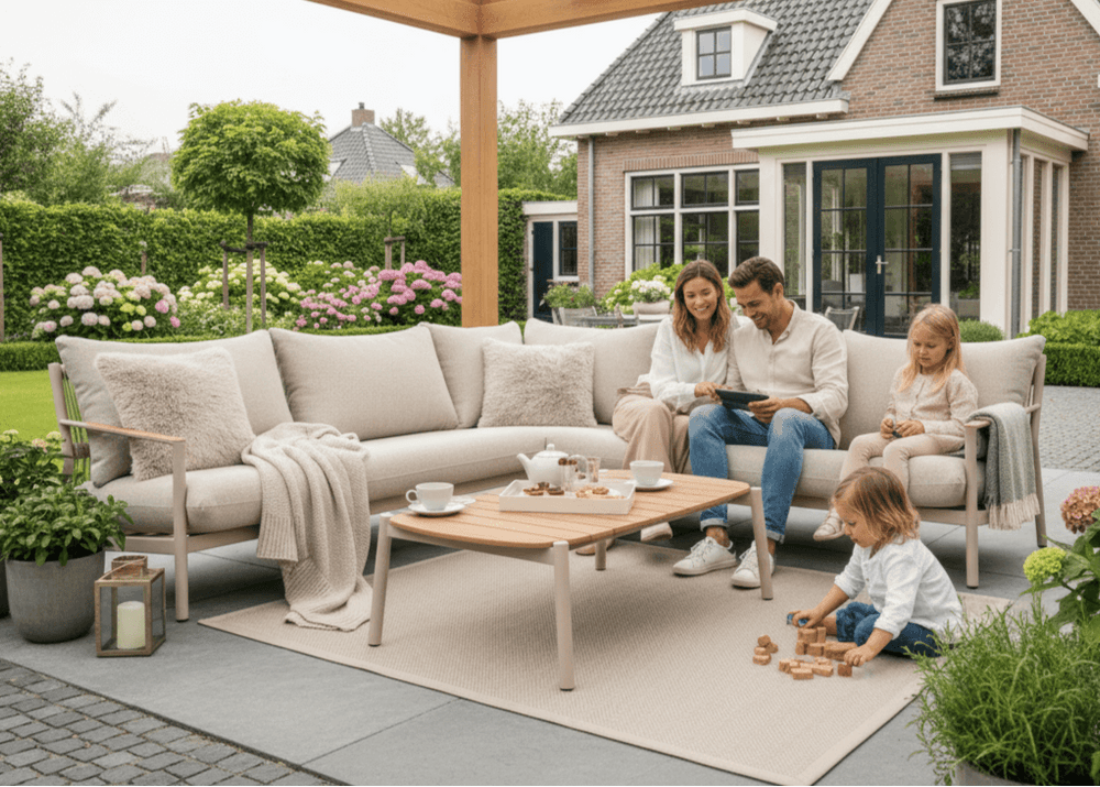 Aluminium Hoek Loungeset - Taupe Frame - Belito Julia - 4-delig